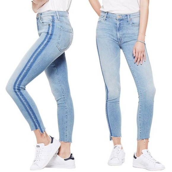 Mother Stunner Zip Ankle Step Fray Jeans Light Kitty Racer - Picture 2 of 13